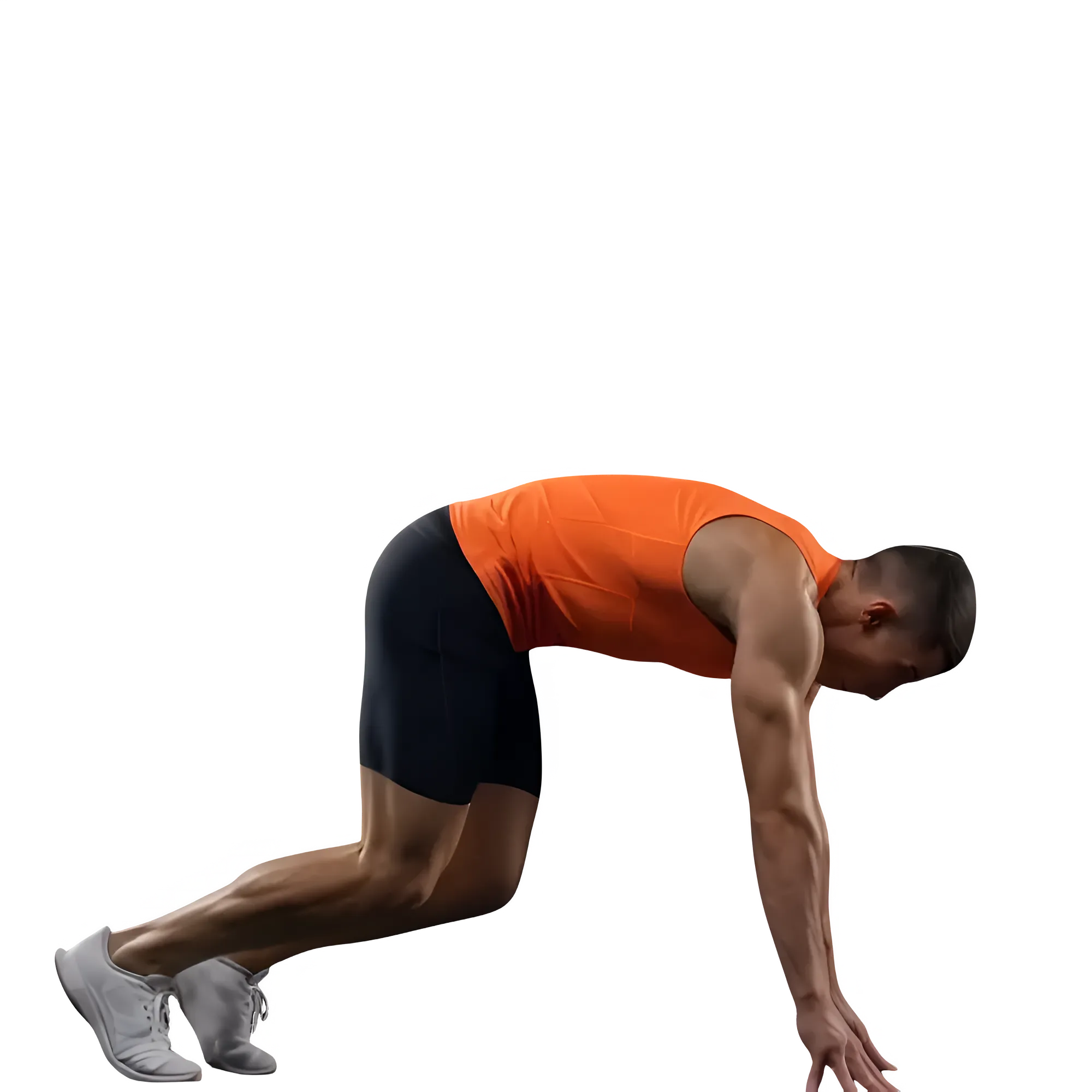 Athlete preparing to sprint
